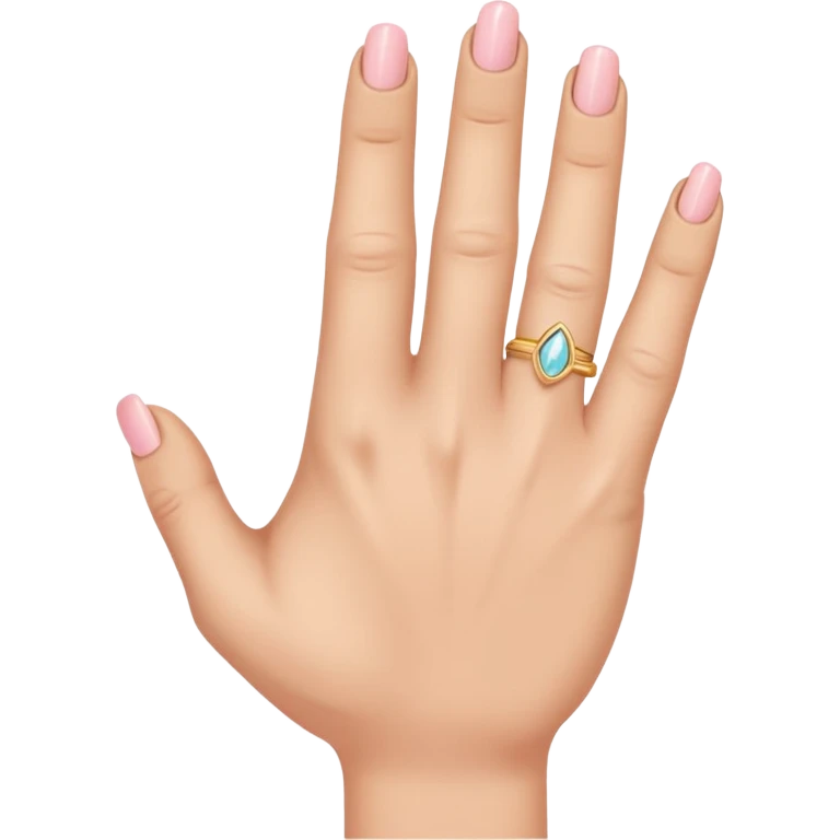 Hand with pinky and ring finger down  emoji