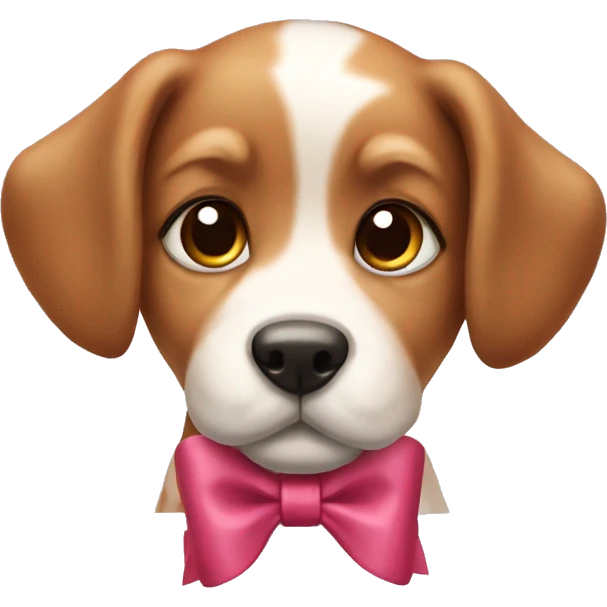 puppy with a bow  emoji