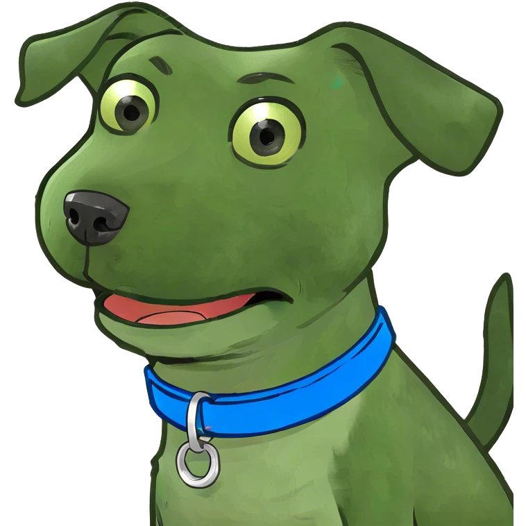 Surprised dog emoji
