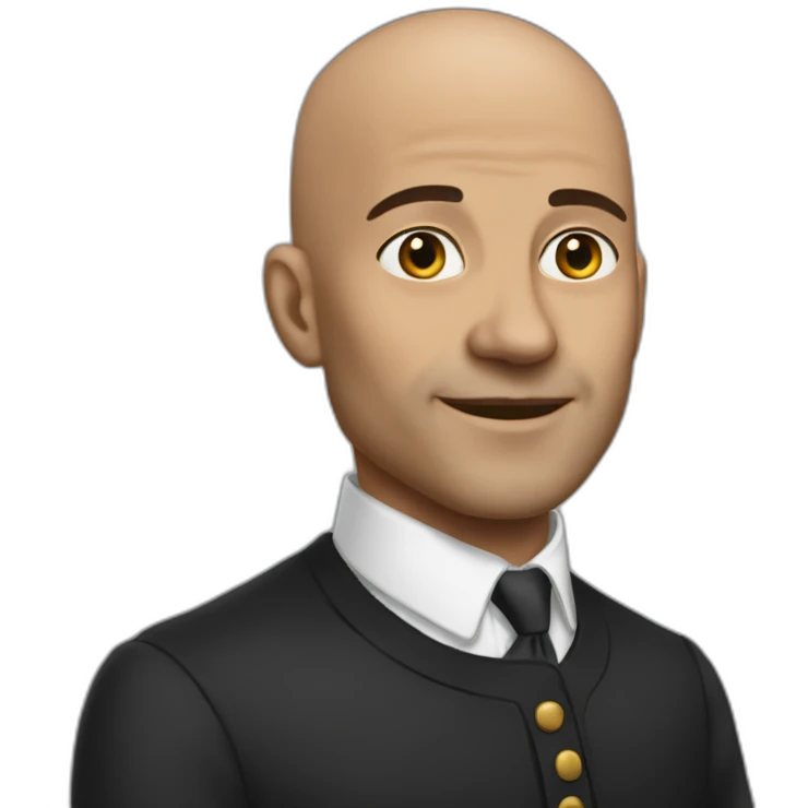 Maurice N Leacock is bald and African emoji