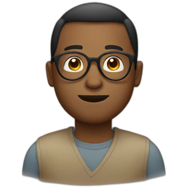 man with round glasses emoji