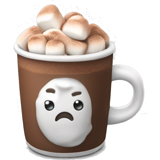 Hot chocolate with marshmallows  emoji