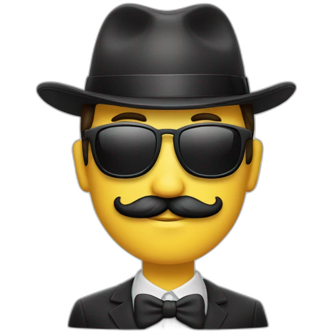 señor con bigote y gorra emoji