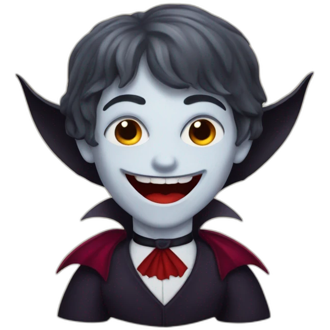 Vampire qui sort d’un livre emoji