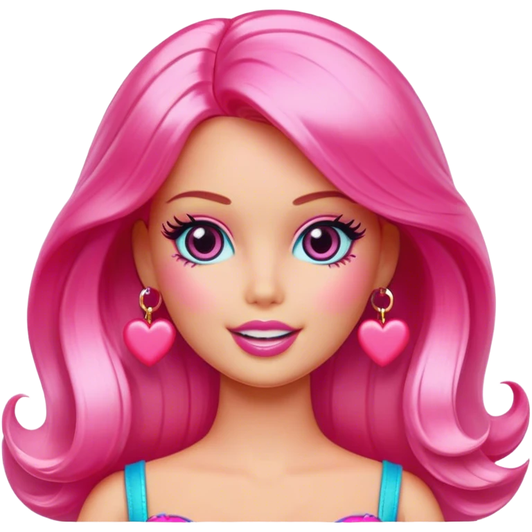 Barbie with heart eyes emoji
