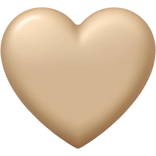 Beige heart emoji