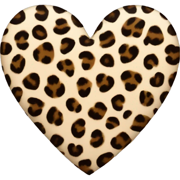 leopard print heart emoji
