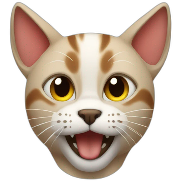 A cat with rudolf noise emoji