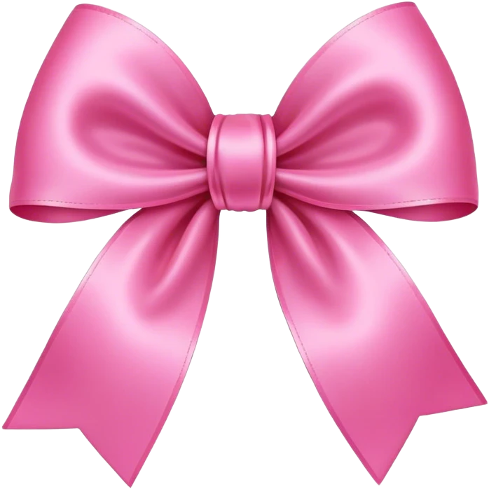 Animated pink bow emoji