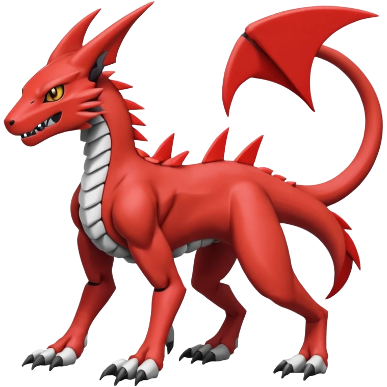 Heliolisk-Sergal-Cyclizar-Guilmon-Protogen-Wickerbeast-grem2-Genesect-Pokémon, full body emoji