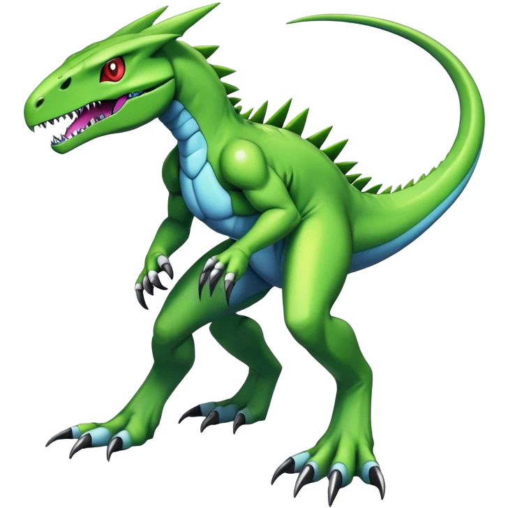  Cool Edgy Shiny Spectrobes-Digimon-Fakemon-Raptor-Reptile full body emoji