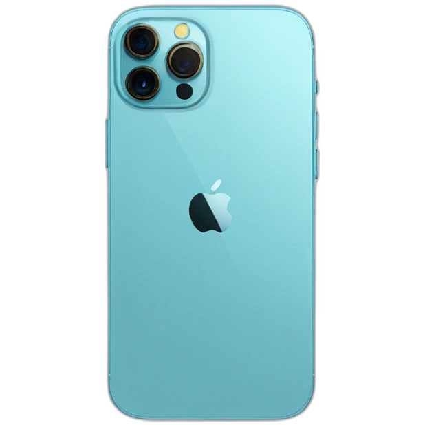 iPhone 13 Pro in light blue colour emoji