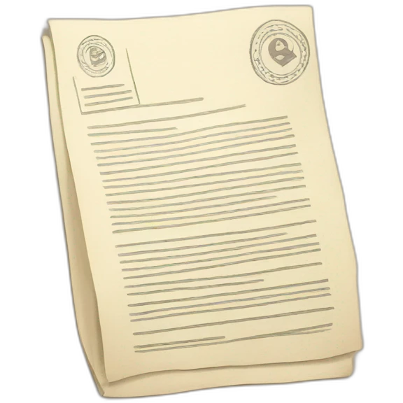 document with stamp emoji