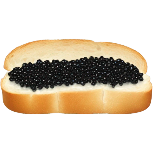 Fresh caviar on bread emoji
