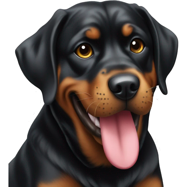 a rottweiller grabbing a treat  emoji
