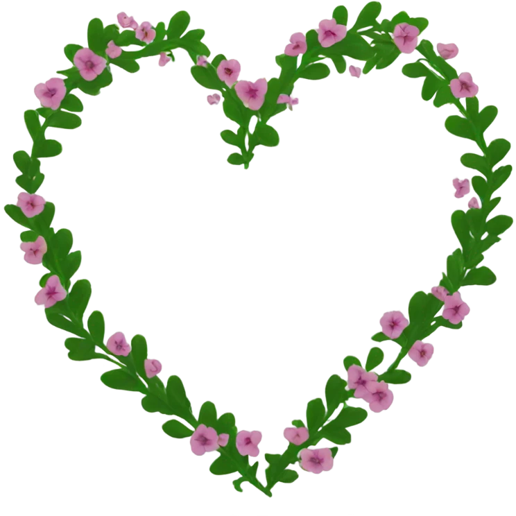 a heart outline made out of flower vines  emoji