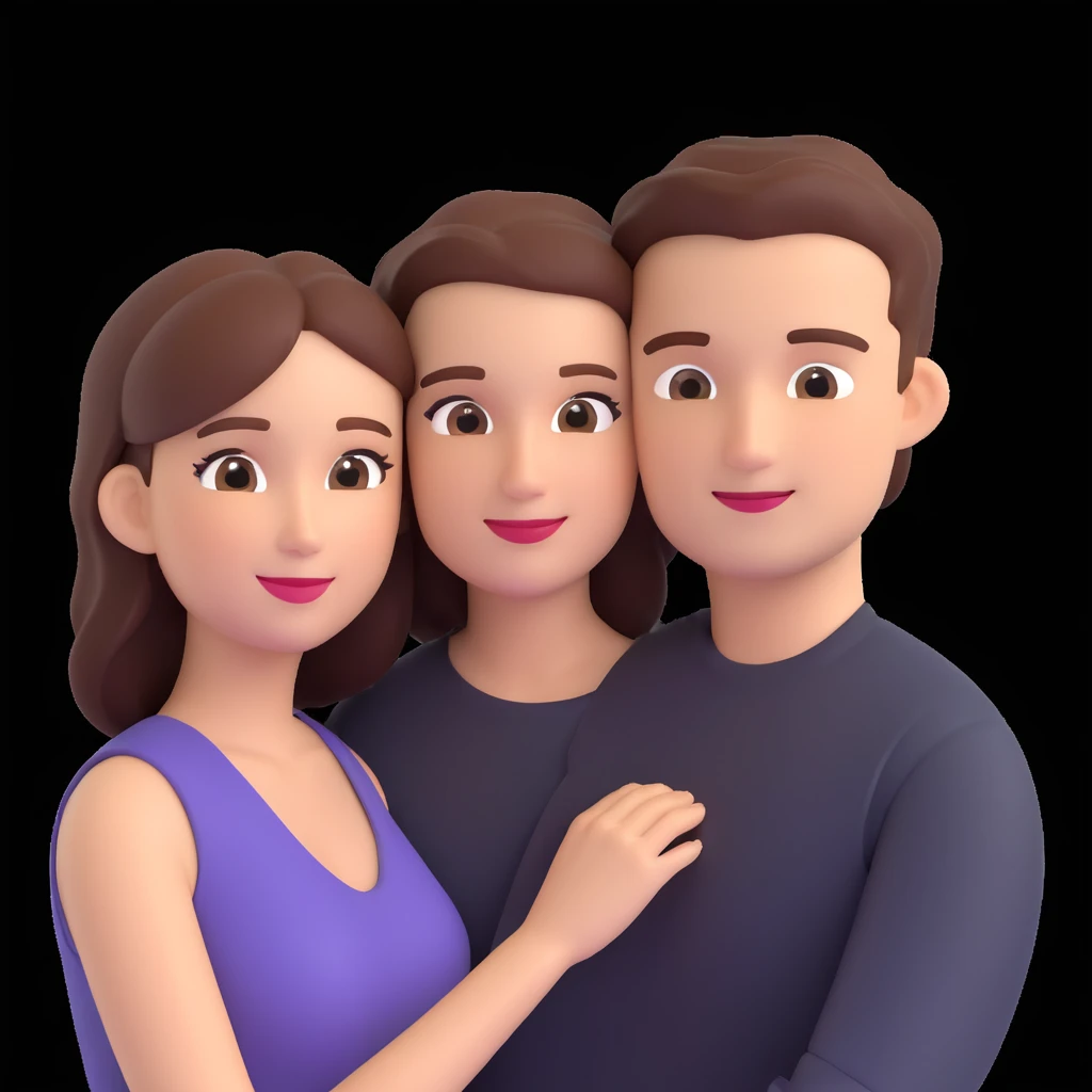  couple posing, close up pose, living room background emoji