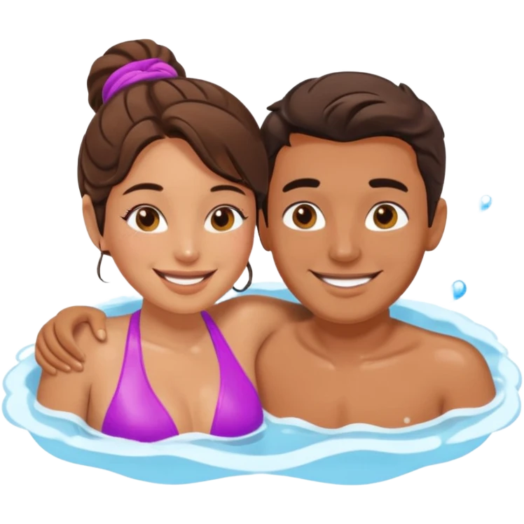 couple in love in a jacuzzi emoji