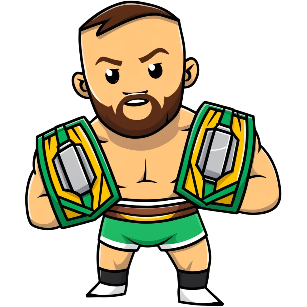 Conor McGregor holding UFC championship belts emoji