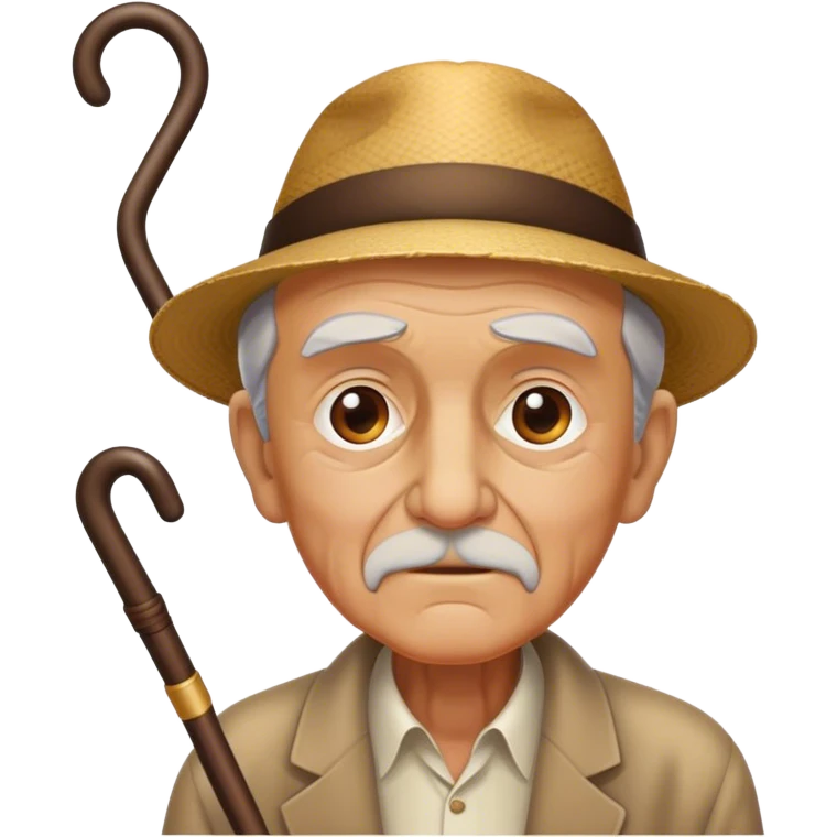 Old man with cane emoji
