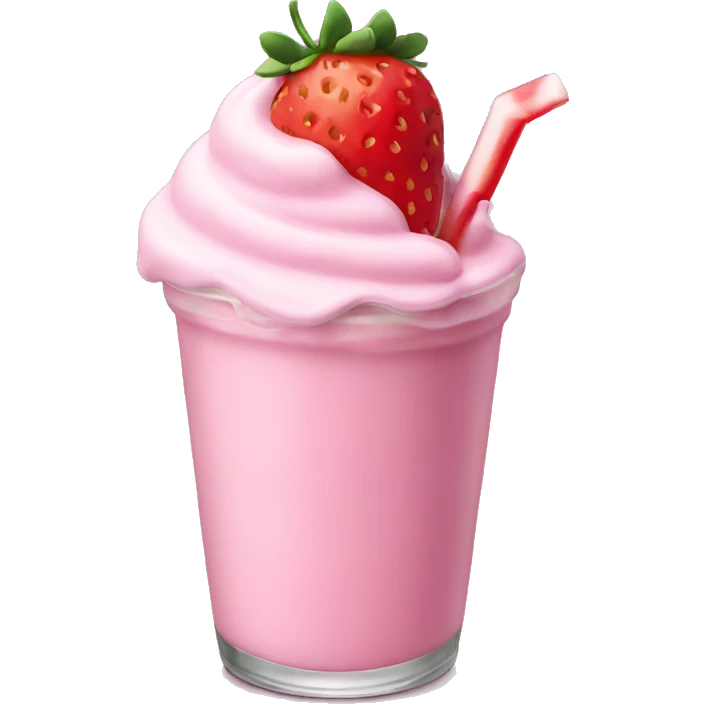 strawberry milkshake emoji