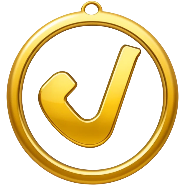Golden verified tick emoji