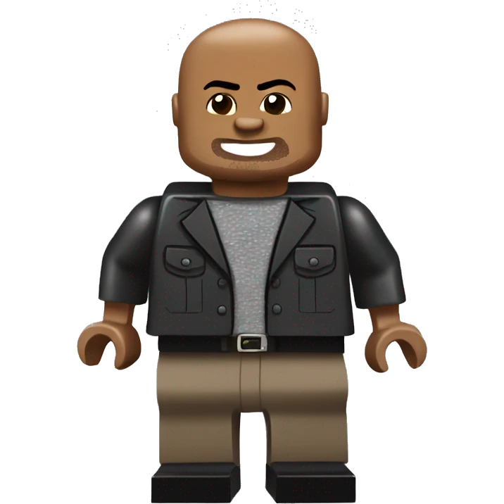 Dwayne Johnson lego full body emoji