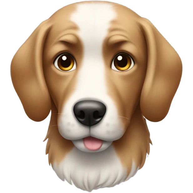 Dog with real hair and food emoji