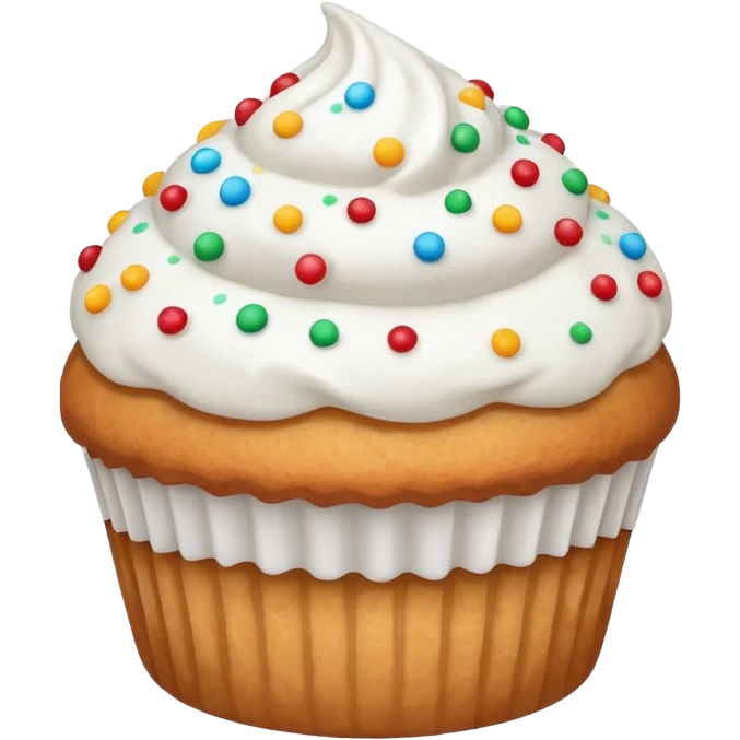 white coloured muffin with white topping emoji