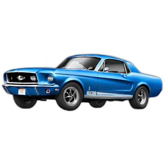 ford mustang 1967 in blue  emoji