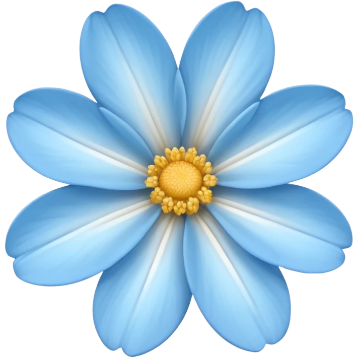 light blue flower with white middle emoji