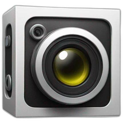 camera dans un cube emoji