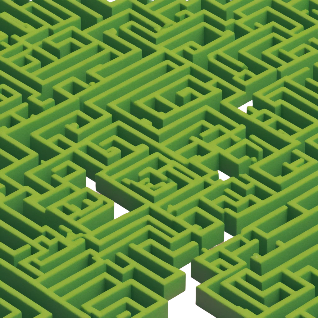 hedge maze with tall green walls emoji