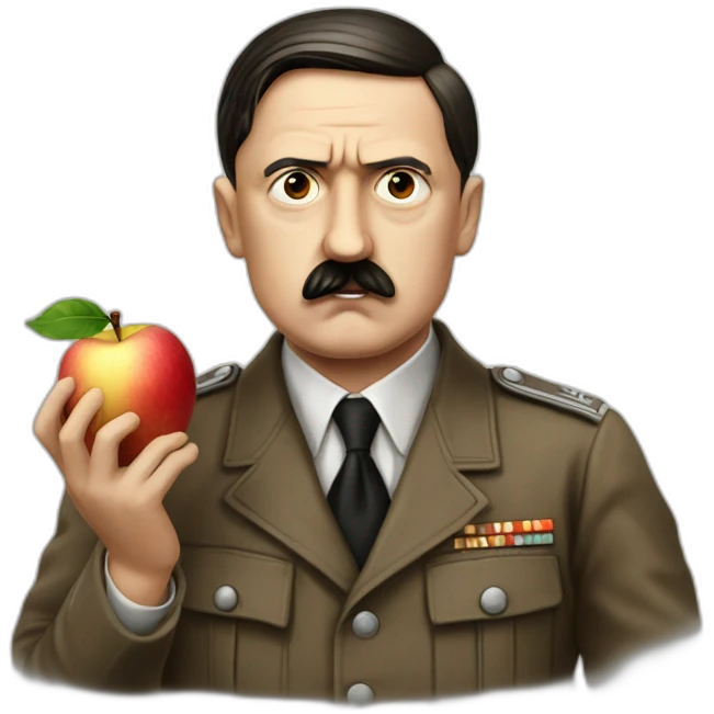 Hitler anve une pomme emoji