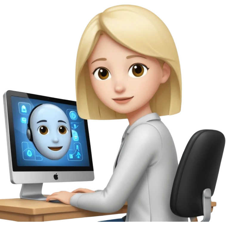 i want an emoje a person had completed his interview which is taken by Artificial interlligence in a computer emoji