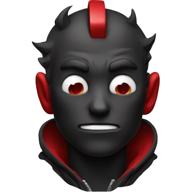 cool edgy black and red Fakémon emoji