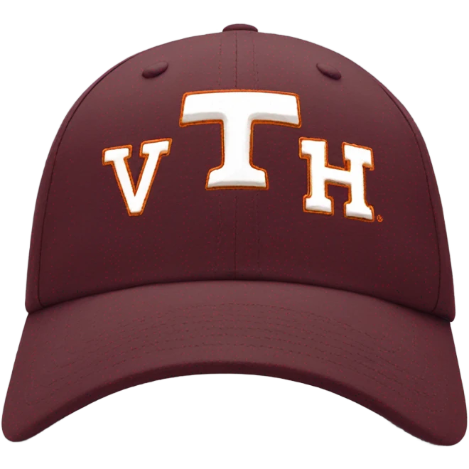 single maroon virginia tech VT baseball cap emoji