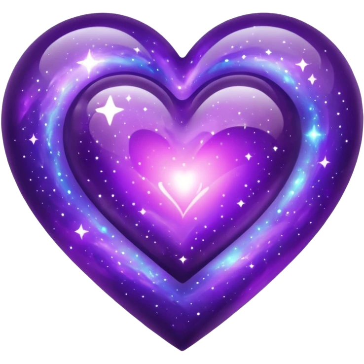 purple galaxy heart transparent emoji