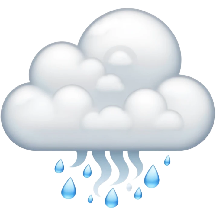 delicate floating steam cloud semi-transparent emoji