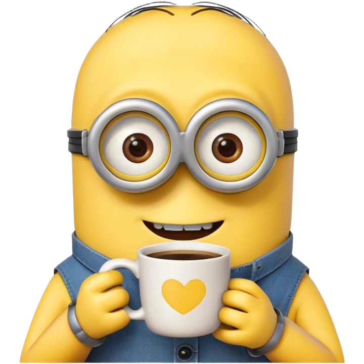 A minion drinking coffee emoji