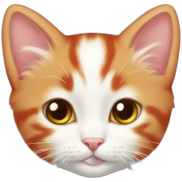 red kitten with a white bow emoji