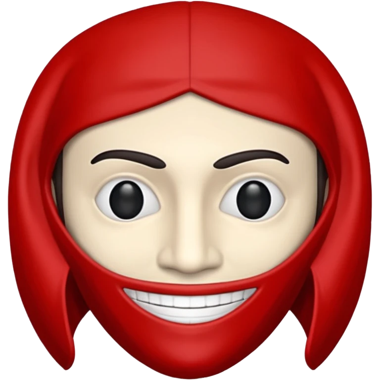 Emoji de la película La casa de papel máscara y la ropa rojo y la máscara realista  emoji