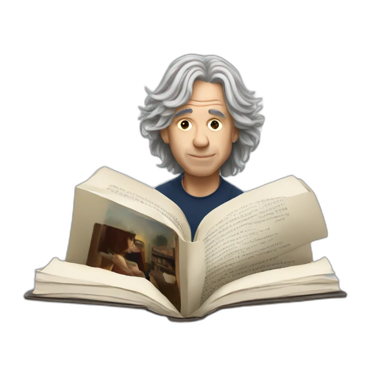 bob geldof reading a book emoji