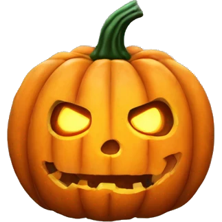 Scary glowing Jack-o-lantern emoji