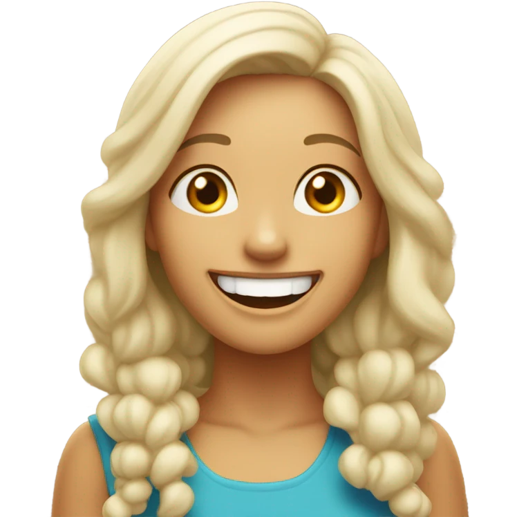 Woman smilling emoji