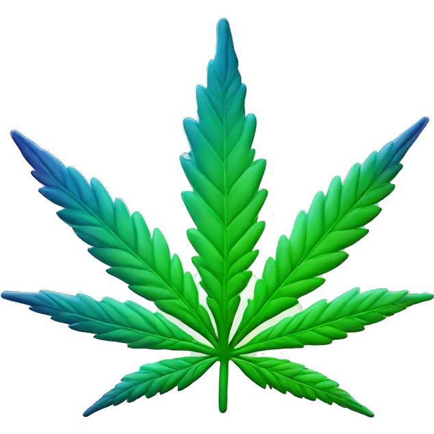 Cannabis leaf with gradient glow emoji