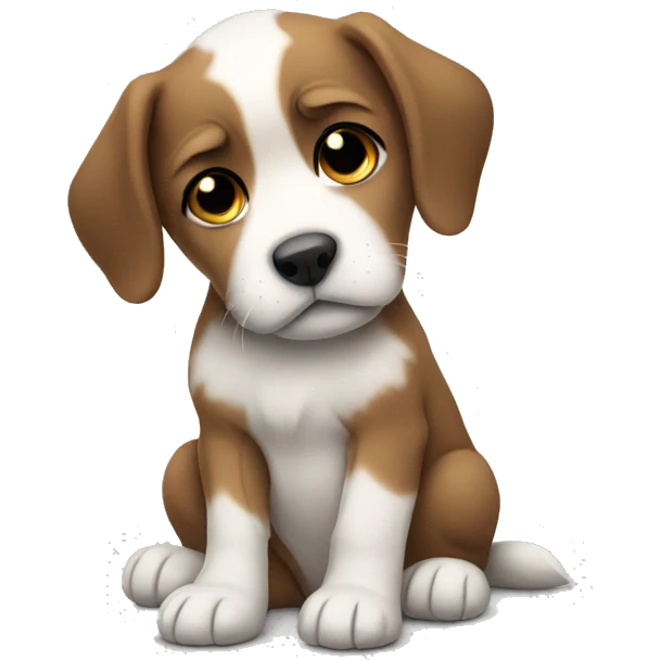 grieving puppy emoji