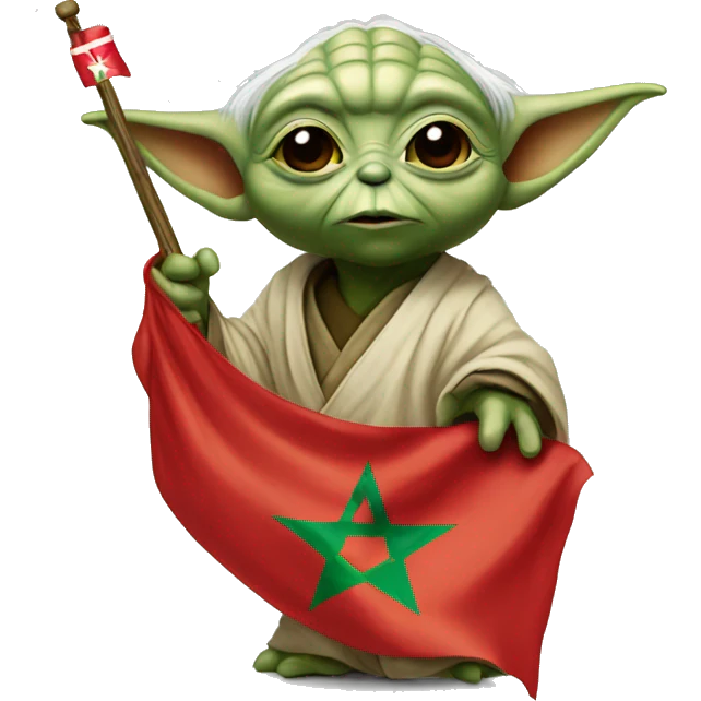 YODA HOLDING MOROCCO FLAG emoji