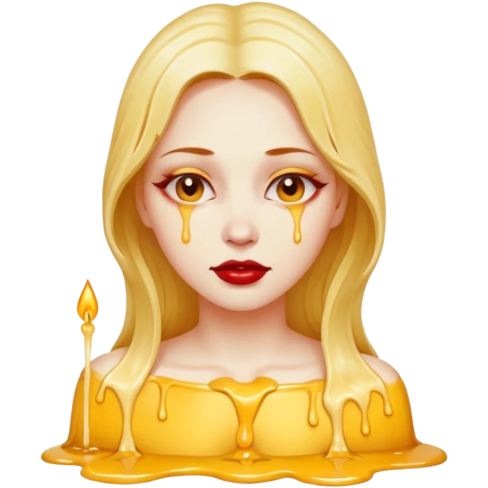 Woman dripping hot wax onto her own skin, controlled pain, ceremonial atmosphereWoman dripping hot wax onto her own skin, controlled pain, ceremonial atmosphere emoji