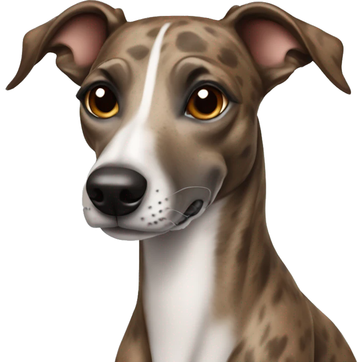 Dog whippet brown brindle  emoji